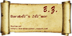 Barabás Zámor névjegykártya